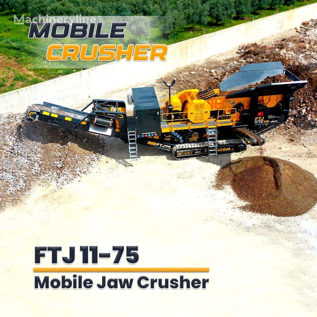 new FABO FTJ 11-75 MOBILE JAW CRUSHER 150-300 TPH | AVAILABLE IN STOCK asphalt plant