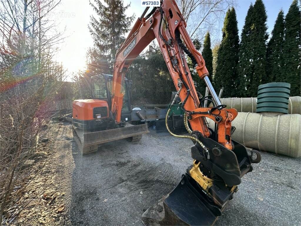 Doosan DX60R B Excavator with Engcon rotor and tools SEE mini excavator