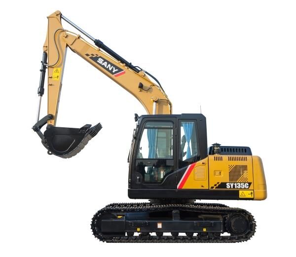 new Sany SY 135 tracked excavator