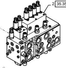 Case 47480676 47480676 hydraulic distributor for D150C track loader